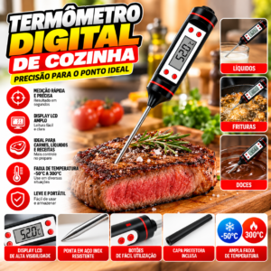 Termômetro Culinário Digital Fornecedor de Atacado para Lojista Revenda Caixa
