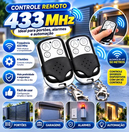 Controle de Portão 433 Mhz Fornecedor de Atacado para Lojista Revenda Caixa