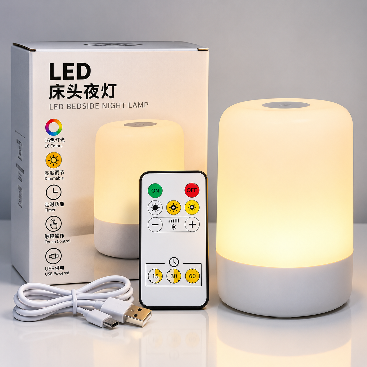 Abajur Controle Luz Luminaria Fornecedor de Atacado para Lojista Revenda Caixa
