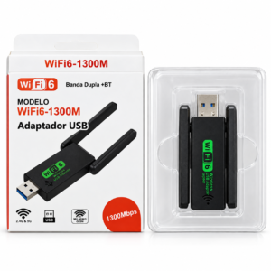 Adaptador USB Wi-Fi + Bluetooth com Duas Antenas Fornecedor de Atacado para Lojista Revenda Caixa