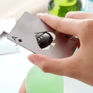 Abridor de Garrafas Carta Baralho Aço Ás de Espada Luxo – Inox Fornecedor de Atacado para Lojista Revenda Caixa Fechada