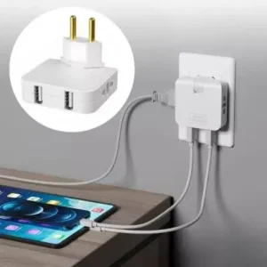 Adaptador Tomada Benjamin Articulado Com Entrada USB Fornecedor de Atacado para Lojista Revenda Caixa Fechada