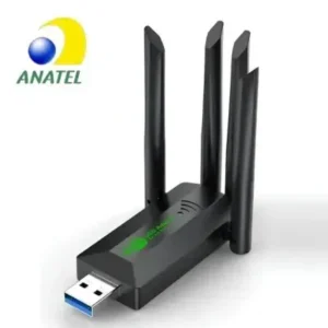 Adaptador WiFi 5G USB Dual Band AC1200 com 4 Antenas Fornecedor de Atacado para Lojista Revenda Caixa Fechada