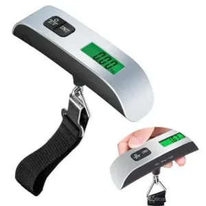 Balança de Mão Digital Portátil Até 50kg Trava Mala Bagagem Fornecedor de Atacado para Lojista Revenda Caixa Fechada