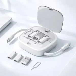 Cabo Adaptador 6 em 1 Tipo-C para USB-A, USB-C e Smartphones 1 Metro Fornecedor de Atacado para Lojista Revenda Caixa Fechada