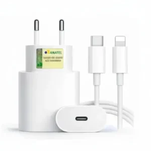 Cabo Carregador + Fonte Compatível iPhone SE X Xr 11 12 13pro Usb-c 20w Fornecedor de Atacado para Lojista Revenda Caixa Fechada