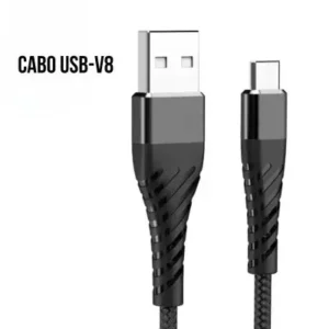 Cabo Carregador USB V8 4.8A 1 Metro Fornecedor de Atacado para Lojista Revenda Caixa Fechada