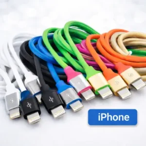 Cabo Colorido Emborrachado 1,2 Metros – USB para iPhone Lightning Fornecedor de Atacado para Lojista Revenda Caixa Fechada