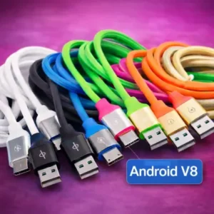 Cabo Colorido Emborrachado 1,2 Metros – USB V8 Fornecedor de Atacado para Lojista Revenda Caixa Fechada