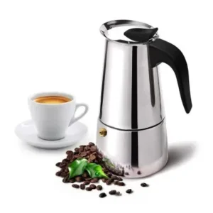 Cafeteira Italiana Luxo 6 Xícaras de Café em Inox Fornecedor de Atacado para Lojista Revenda Caixa Fechada
