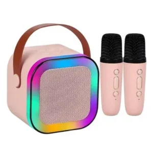 Caixinha De Som Karaokê Bluetooth Com 2 Microfones Fornecedor de Atacado para Lojista Revenda Caixa Fechada
