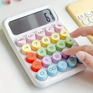 Calculadora Colorida Botões Redondos Fornecedor de Atacado para Lojista Revenda Caixa Fechada