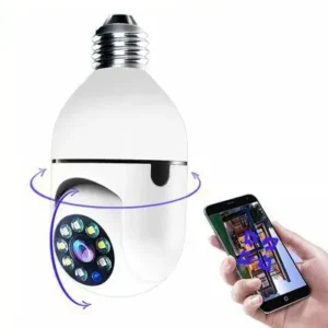 Câmera de Espiã Visão Noturna Panorâmica Rotativa 360 Wifi Fornecedor de Atacado para Lojista Revenda Caixa Fechada