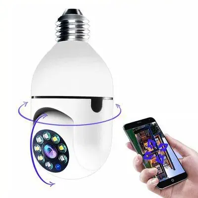 Câmera de Espiã Visão Noturna Panorâmica Rotativa 360 Wifi Fornecedor de Atacado para Lojista Revenda Caixa Fechada