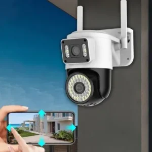Camera IP Externa Wifi Dupla 2 Em 1 Visao Noturna Yoosee Fornecedor de Atacado para Lojista Revenda Caixa Fechada