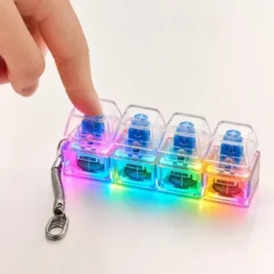 Chaveiro de Teclado LED com Botões Clicáveis Antiestresse Fornecedor de Atacado para Lojista Revenda Caixa Fechada
