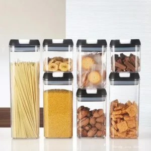 Conjunto 7 Potes De Cozinha Organizadores Herméticos Fornecedor de Atacado para Lojista Revenda Caixa Fechada
