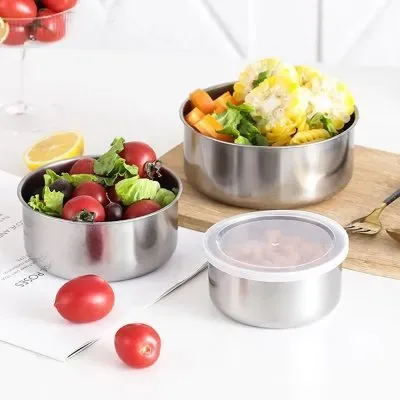 Conjunto De Tigelas Em Inox Com Tampa – 03 Peças Fornecedor de Atacado para Lojista Revenda Caixa Fechada