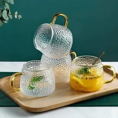 Copo Xícara De Vidro Borosilicate Transparente – 350ML Fornecedor de Atacado para Lojista Revenda Caixa Fechada