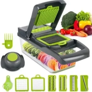 Cortador Multi Fatiador Nicer Alimentos e Frutas Cinza 13 em 1 Fornecedor de Atacado para Lojista Revenda Caixa Fechada