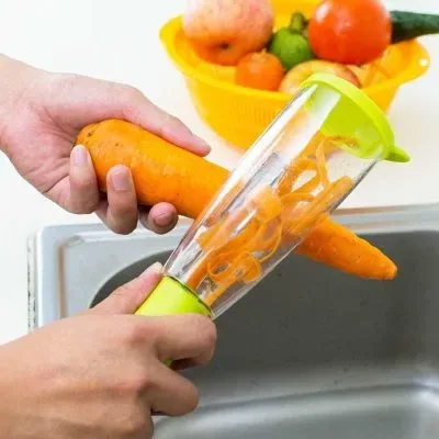 Descascador com Reservatório Frutas e Legumes Anatômico e Prático Fornecedor de Atacado para Lojista Revenda Caixa Fechada