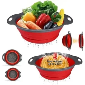 Escorredor de Silicone Dobrável para Macarrão Legumes Verduras Fornecedor de Atacado para Lojista Revenda Caixa Fechada