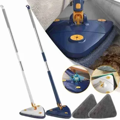 Esfregão Mop De Limpeza Triangular Ajustável Giratório 360° Fornecedor de Atacado para Lojista Revenda Caixa Fechada