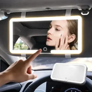 Espelho Para Viseira Solar De Carro com Led 3 Modos De Luz Sensível Ao Toque Fornecedor de Atacado para Lojista Revenda Caixa Fechada
