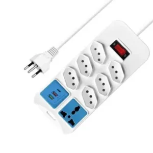 Extensão Tomada Filtro De Linha Com 6 Tomadas USB Tipo-C Entrada Universal Fornecedor de Atacado para Lojista Revenda Caixa Fechada
