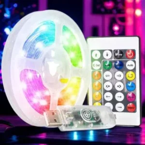 Fita Led RGB Colorida Com Controle Remoto e APP – 8257 – 5 Metros Fornecedor de Atacado para Lojista Revenda Caixa Fechada