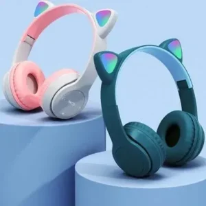 Fone De Ouvido Bluetooth Gatinho Infantil LED Fornecedor de Atacado para Lojista Revenda Caixa Fechada