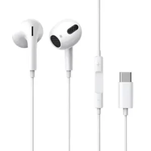 Fone de Ouvido com Microfone Type-C Branco Fornecedor de Atacado para Lojista Revenda Caixa Fechada