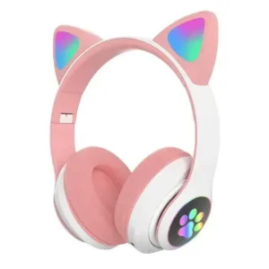 Fone Gatinho Sem Fio Com Led Bluetooth Cartão de Memória Orelha de Gato Fornecedor de Atacado para Lojista Revenda Caixa Fechada