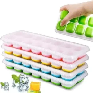 Forma de Gelo Cubo com Tampa Rígida e Flexível Fundo Silicone Fornecedor de Atacado para Lojista Revenda Caixa Fechada