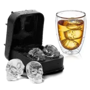 Forma de Gelo de Silicone Caveira Skull 3D Fornecedor de Atacado para Lojista Revenda Caixa Fechada