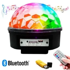 Globo Bola Maluca Led Magic Cristal Rgb Bluetooth Som MP3 Pen Drive Fornecedor de Atacado para Lojista Revenda Caixa Fechada