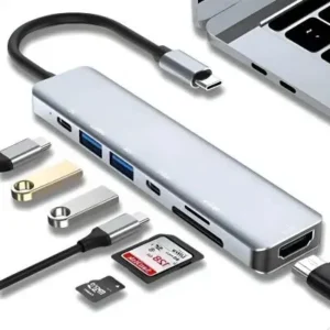 Hub USB-C 7 Em 1 Multifuncional Conectividade De Notebook E MacBook Fornecedor de Atacado para Lojista Revenda Caixa Fechada