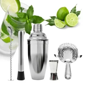 Kit Coqueteleira Aço Inox Bartender 04 Peças Drinks Coquetéis Fornecedor de Atacado para Lojista Revenda Caixa Fechada
