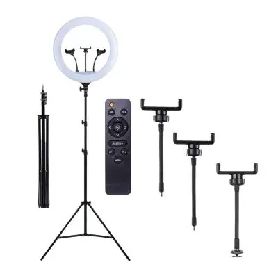 Kit Ring Light 18 Polegadas Com Tripé e Controle Remoto Fornecedor de Atacado para Lojista Revenda Caixa Fechada