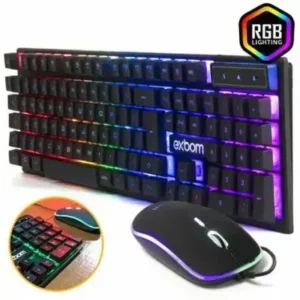 Kit Teclado e Mouse Gamer com Iluminação LED RGB USB ABNT2 – BK-G550 Fornecedor de Atacado para Lojista Revenda Caixa Fechada