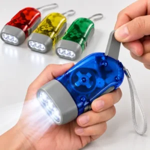 Lanterna Dínamo Manual com 3 LEDs Fornecedor de Atacado para Lojista Revenda Caixa Fechada