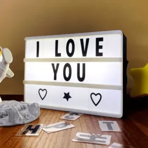 Luminária Letreiro de Cinema Light Box Led 96 Letras Números Ícones Fornecedor de Atacado para Lojista Revenda Caixa Fechada