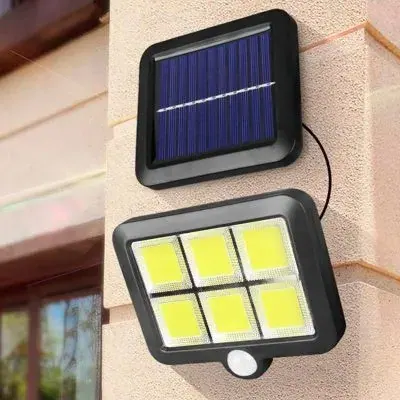 Luminária Solar 120 Cob Com Sensor Presença E Controle Remoto 3 Funções Fornecedor de Atacado para Lojista Revenda Caixa Fechada