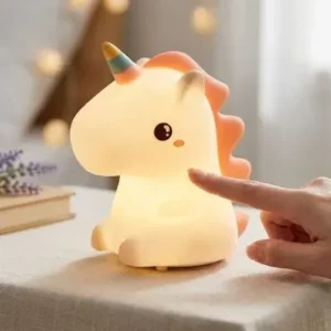 Luminária Unicórnio Silicone Touch Abajur Recarregável Usb Fornecedor de Atacado para Lojista Revenda Caixa Fechada