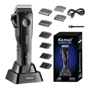 Máquina De Corte Profissional Turbo Com Base De Carga Kemei 5082 Fornecedor de Atacado para Lojista Revenda Caixa Fechada