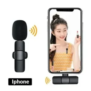 Microfone Lapela Wireless Sem Fio Para iPhone iPad Lightning Fornecedor de Atacado para Lojista Revenda Caixa Fechada