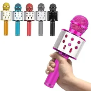Microfone Musical Karaokê Infantil Sem Fio com Bluetooth e Alto Falante Fornecedor de Atacado para Lojista Revenda Caixa Fechada