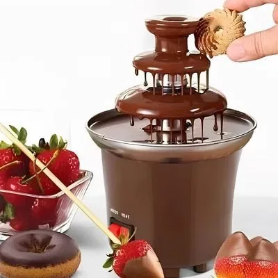 Mini Cascata Fonte de Chocololate Elétrica Para Fondue Fornecedor de Atacado para Lojista Revenda Caixa Fechada