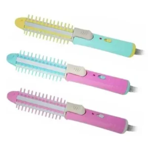 Mini Chapinha Prancha e Escova Elétrica Cachos 2 em 1 em Cerâmica Fornecedor de Atacado para Lojista Revenda Caixa Fechada