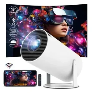Mini Projetor Portátil Smart HY300 Pro – Suporte 4K Fornecedor de Atacado para Lojista Revenda Caixa Fechada